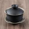 Juego de Té Kung Fu de Cerámica Negra Traje Hogar Oficina de Alta Gama Lujo Ligero Estilo Chino Tetera Taza de Té 2024 Nuevo Estilo Juego Pequeño