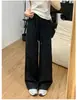 Calça Esportiva Casual Branca Plus Size para Mulheres, Outono Cintura Alta Perna Reta Emagrecedora Figura em Pera Calças de Perna Estreita/Larga