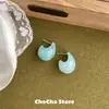 Pendientes de Gelatina Coloridos y Frescos para Primavera y Verano para Rostros Redondos, Pendientes Dulces para Vacaciones, Pendientes Versátiles de Alta Gama con Agujas de Plata 925