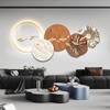 Lámpara de Pantalla LED de Acrílico Jiuyu Jucai Jiuyu Lotus Rhyme Lámpara Colgante para Sala de Estar Pintura de Fondo Sentido de Atmósfera Sentido Avanzado Colgante