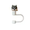 Nuevas Tapa para Popotes de Animales de Dibujos Animados Lindas Accesorios de Decoración DIY Cubiertas para Popotes Tapones de Silicona a Prueba de Polvo para Popotes