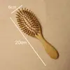 Fornecido diretamente pelo fabricante: escova de bambu com almofada de ar grande, escova de cabelo de bambu, nova escova de massagem capilar com airbag de bambu para cabelos lisos