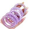 Dulce Niña Color Caramelo Cuerda para el Cabello Color Degradado Anillo para el Cabello Tipo Línea Telefónica Cuerda para el Cabello para Mujer Banda para el Cabello sin Marcas Adorno para el Cabello
