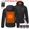Chaqueta calefactora inteligente de invierno con calefacción eléctrica, chaqueta calefactora de algodón con temperatura constante y acolchado USB, para hombres y mujeres.
