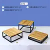 Mesa de Buffet de Madera, Plato para Ensalada de Frutas, Bol para Platos Fríos, Estante para Salsas de Restaurante de Hot Pot, Soporte de Exhibición para la Hora del Té, Estante de Exhibición de Alimentos