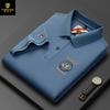 Polo de hombre con solapa de algodón mercerizado Parson Dragon 2024, camiseta de manga corta bordada, polo para hombre