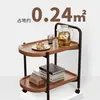 Mesa de té pequeña móvil, carrito pequeño, estante de almacenamiento mini con ruedas para sala de estar/balcón, mesita de noche, mesa auxiliar, mesa redonda pequeña