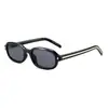 Gafas de sol de marco estrecho estilo europeo y americano 2026 para mujer, protección UV, montura ovalada, a la moda, sencillas, versátiles, de plástico