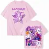 Kpop Demon Slayer Merch de Fans Mira Rumi Zoey Huntrix Camiseta Verano Camiseta Gráfica