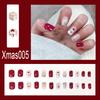Inverno doce desenho animado Natal desgaste unha floco de neve Papai Noel manicure falso unha remendo coleção de Natal