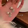 Pendientes de Plata 925 con Pasador de Zirconia de Alta Gama Super Brillantes para Mujer, Pendientes Exquisitos de Lujo Ligero con Temperamento, Pendientes de Venta Caliente, Pendientes de Primavera y Verano al por Mayor