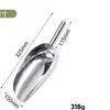Pala de Hielo de Acero Inoxidable para Cocina Casera, Pala de Alimentos Multifuncional, Uso Comercial para Pala de Granos y Recogedor de Hielo en Tiendas de Té con Leche