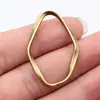 42x28mm 2.9g Multicolor ZAKKA Accesorio al por mayor Irregular Hueco Retorcido Geométrico Ovalado Colgante de Anillo