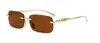 Óculos sem Aro Color-Changing de Metal, Óculos de Sol Decorativos com Borda Cortada, Lentes Coloridas, Óculos de Sol Retrô, Óculos de Sol Color-Changing para Homens e Mulheres