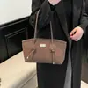 Bolsa Pequena Suede Simples Retrô para Mulheres 2025 Nova Moda Bolsa Fosca de Axila Personalizada Bolsa de Ombro Tote Ins