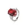 Anillo Retro de Plata de Ley S925 con Diamante Mosang Anillo de Imitación de Diamante Red Social para Mujer Accesorios de Moda Ins Versátiles Personalidad Regalo