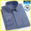 Camisa de Algodão Puro Estilo Novo para Homens, Tecido Oxford Espesso Escovado em Ambos os Lados Cor Sólida Camisa de Manga Longa, Camisa 100% Algodão Masculina