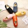 Nuevas zapatillas de algodón impermeables para mujer, tacón de bolsa interior, felpa, zapatos de Luna, ropa de exterior, para parejas, hogar, zapatillas de algodón para hombre, otoño e invierno, venta al por mayor