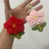 Llavero de Peluche con Forma de Flor Roja Grande Lindo de Moda Accesorio para Bolso Muñeco Juguete