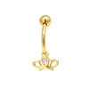 Joyería para piercing con incrustación de circonita, barra de acero inoxidable, accesorios de cobre, base de rosca externa giratoria, adorno para ombligo
