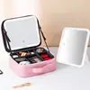 Bolsa de Maquillaje con Espejo LED, Bolsa de Maquillaje de Alta Gama, Bolsa Portátil de Gran Capacidad, Bolsa Portátil Multicapa de Alto Valor