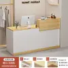 Mostrador de recepción, barra de bar, mostrador de caja, mostrador de tienda pequeño, simple y moderno para supermercados, tiendas de ropa, comercios y restaurantes