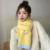 Bufanda Pequeña Fresca Japonesa y Coreana para Mujer Invierno Nueva Bufanda de Lana Tejida Cálida Estudiante Año Nuevo Rojo Regalo de Navidad