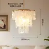 Candelabro de Concha Color Crema Estilo Francés Transfronterizo para Dormitorio, Carrillón de Viento Natural de Nácar para Comedor, Iluminación Decorativa para el Hogar Estilo Vintage