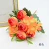 Flores Artificiais de Seda para Arranjos de Casamento, Caixas de Flores, Hortênsias, Botões de Chá, Buquês de Flores, Decoração de Sala de Estar, Flores Artificiais Quentes de Venda Transfronteiriça
