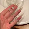 Brincos de Orelha Brilhantes de Diamante com Camada Dupla de Luxo Leve, Presilhas de Orelha Indolores de Nicho de Alta Qualidade, Design Empilhável Exquisito, Brincos Versáteis