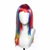 Venta Directa Set de peluca de Halloween Festival de Fantasmas peluca de mascarada castidad fantasma femenino punto medio 60cm cabello lacio largo