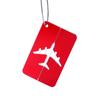 Etiqueta de equipaje de metal etiqueta de aleación de aluminio anti-pérdida hueca pase de abordar de avión etiqueta colgante para bolsa de equipaje personalización
