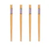 Pauzinhos de bambu com padrão de mármore de cinco cores, resistentes a mofo, conjunto doméstico de alta qualidade com 10 pares, antiderrapantes, um par por pessoa, pauzinhos de bambu