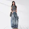 Pantalones de Mezclilla para Mujer de Pierna Ancha, Estilo Vintage Otoño 2026, Cómodos, Casual, Corte Holgado, Versátiles