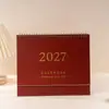 Novo Calendário 2027 Simples e Fresco Ornamento de Mesa Criativo Planejador Versão em Inglês Calendário