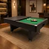 Mesas de billar estilo americano de stock de fábrica para uso doméstico, mesas de billar interiores de 233,1 cm para uso doméstico de 266,4 cm para uso comercial, mesas de competición de 299,7 cm al por mayor