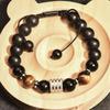 Aço Inoxidável A Mercadoria Olho de Tigre Preto Fosco L Contas Brilhantes Qualidade Pulseira Masculina Transfronteiriça Novo Produto Fornecimento Acessórios de Joalheria