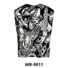 Pegatinas de Tatuaje de Espalda Completa, Pegatinas de Tatuaje de Espalda Completa con Guan Er, Sun Wukong, Dragones, Tigres, Animales, Pegatinas de Tatuaje de Espalda Completa Grandes Impermeables de Colores