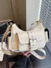 Bolsa de Moto Serie de Colores Maillard Moda Transfronteriza, Bolso Cruzado Moderno y Versátil, Bolso de Hombro Elegante para el Día a Día, Bolso de Axila