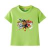 Ropa para niños Wang Wang, camiseta de algodón con cuello redondo y manga corta, nueva camiseta de verano, camiseta de media manga, una generación de cabello