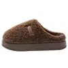 Pantuflas de algodón con suela gruesa para hombre, nuevo modelo 2026 para otoño e invierno, pantuflas de algodón cálidas de felpa antideslizantes silenciosas para interior en casa para hombre
