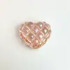 UV transparente colorido waffle amor furo reto contas soltas DIY corrente de celular acessórios de cabelo bolsa pendurado acessórios de joia material