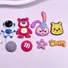 Borracha Macia Ursinho Pooh e Urso Lots-o Boneca Acessórios DIY Capa de Celular Caixa de Papelaria Patch de Decoração Fivela de Sapato Transfronteiriço
