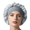 Gorro de Satín de Alta Elasticidad para Dormir para Mujer, Gorro Redondo Elástico, Pañuelo para la Cabeza de Ala Ancha, Gorro para Dormir de Belleza, Cuidado del Cabello, Gorro de Quimioterapia