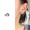 Pendientes de Perla Retro Sencillos, Pendientes Trenzados Retorcidos Irregulares de Nicho de Alta Gama, Pendientes Huecos Únicos y Elegantes para Mujer