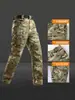 Conjunto de chaqueta táctica con forro polar para hombre, camuflaje, cálido, a prueba de viento, pantalones de trabajo para exteriores, ropa de trabajo duradera para primavera, otoño e invierno
