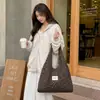 Bolsa tote colete estampa de leopardo estilo ins outono e inverno, bolsa de ombro macia com textura de camurça, bolsa de trabalho versátil de grande capacidade para mulheres