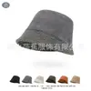 Outono e Inverno Exportação Novo Estilo Chapéu de Pescador de Lã de Cordeiro Dupla Face Quente para Exterior Moda Retrô Chapéu de Balde Plano para Mulheres