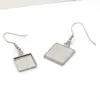 Venta Directa de Fábrica Base de Gancho Cuadrado para Oreja de Acero Inoxidable Portagema Agujero para Pendiente Base de Pendiente Accesorios para Joyería Hecha a Mano DIY