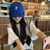 P Carta All-match Cap Feminino Grande Cabeça Rosto Pequeno Boné de Beisebol Estilo Coreano Chapéu da Moda Primavera e Verão Chapéu de Sol para Homens